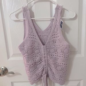 Purple Crochet Tank Top